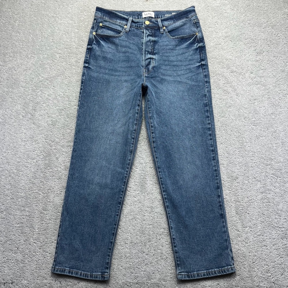 Nicole Miller Jeans Womens Size 10 Blue Nomad Super High Rise Relaxed Straight